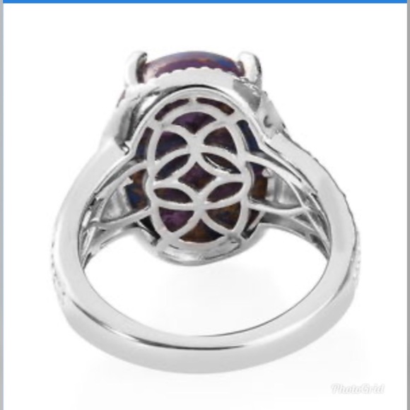 Mojave Purple Turquoise Ring Platinum Bond Brass - Picture 4 of 9